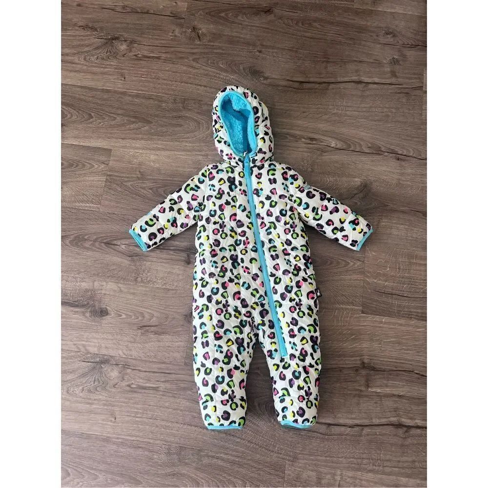 Spyder Snowsuit  9-12 Month Baby Girls Blue Cheetah